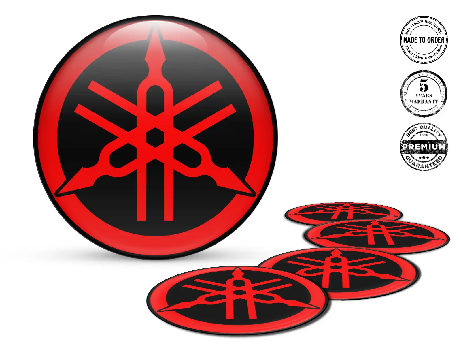 Yamaha Gewölbte Sticker Logo Harz-Radplaketten